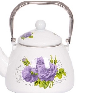 1.6L/3.2L Barley teapot enamel kettle with wooden handle white color/black mirror barley tea kettle enamel camping kettle $9.