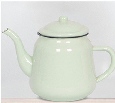 12/'14'/16' Decorative personalized enamel coffee tea pot/Promotion enamel tea pot high handle kettle