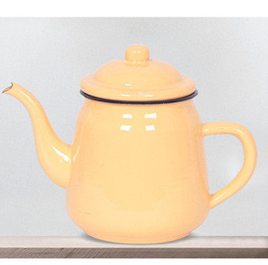 12/'14'/16' Decorative personalized enamel coffee tea pot/Promotion enamel tea pot high handle kettle