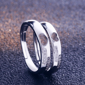 heart ring 925 Sterling Silver hollow sweet heart shape lover Couple Ring