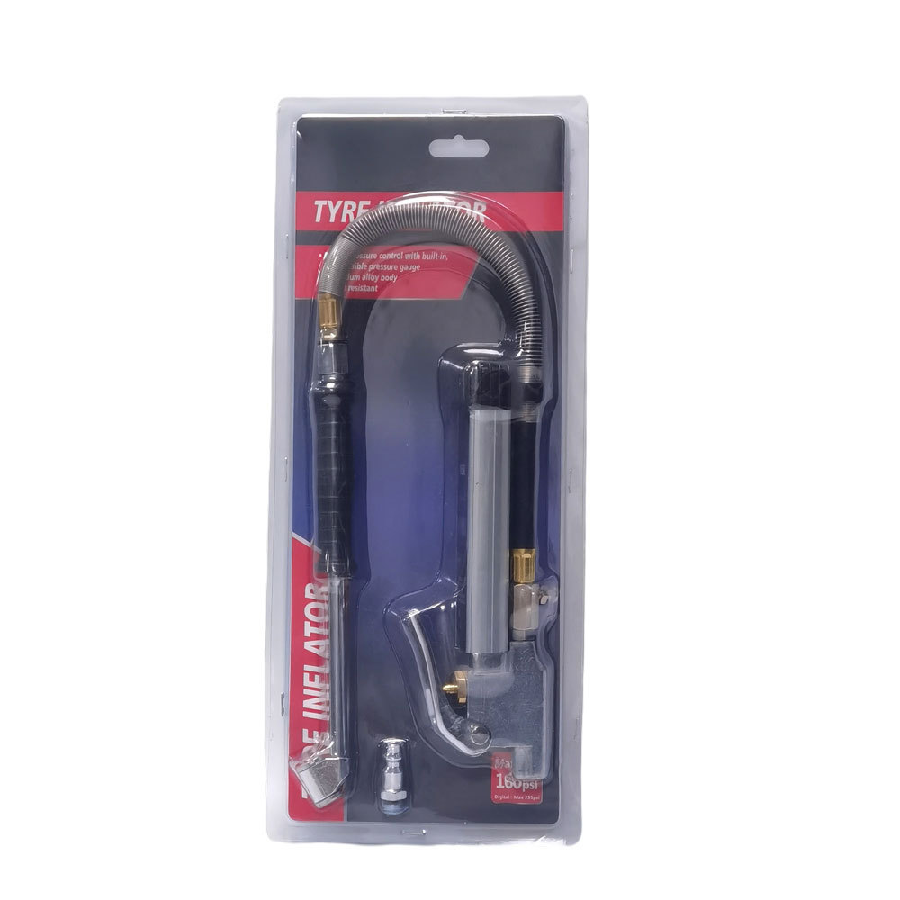 Wheelsky Highly Visible Tyre Pressure Gauge 5-255 Psi Aluminum Body Impact Resistant Digital Tire Inflator With Pressure Gauge