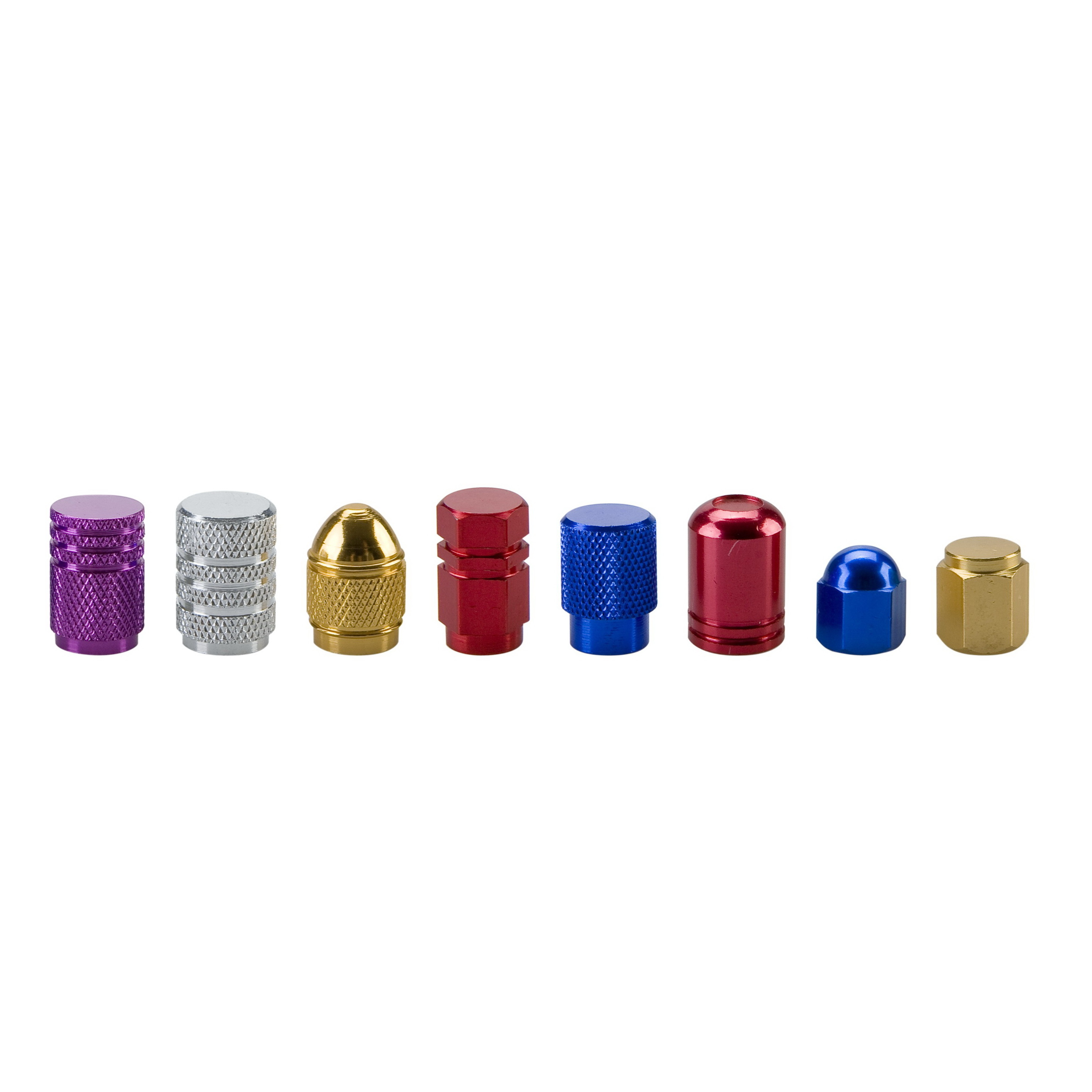 Wheelsky Custom Logo Colored Aluminum Alloy Caps Plastic Inner Thread Inserted Air Dust Stem Screw Car Tire Valve Caps