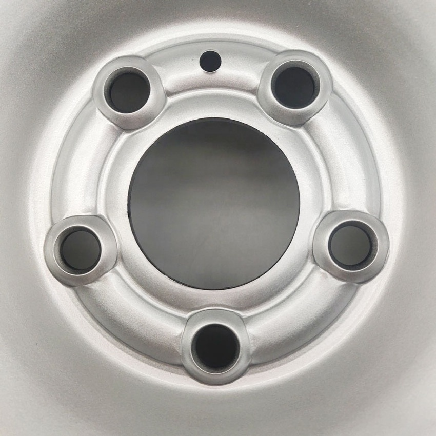 Wheelsky ET1455501-R12-S 14 inch 14X5.5 5X112 900kg silver painting steel car trailer wheel rims