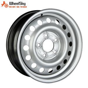 Wheelsky ET1455501-R12-S 14 inch 14X5.5 5X112 900kg silver painting steel car trailer wheel rims