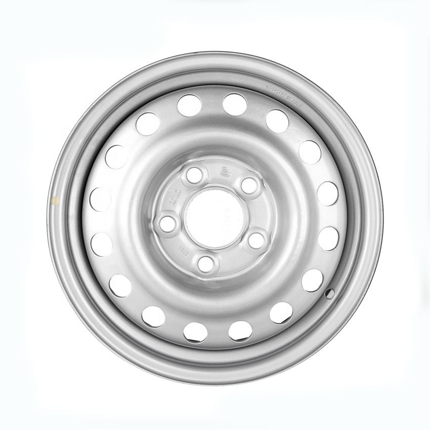 Wheelsky  ET1455501-R12-S 14 inch 14x5.5 PCD 5x112 900kg load capacity silver painting steel wheel for trailer