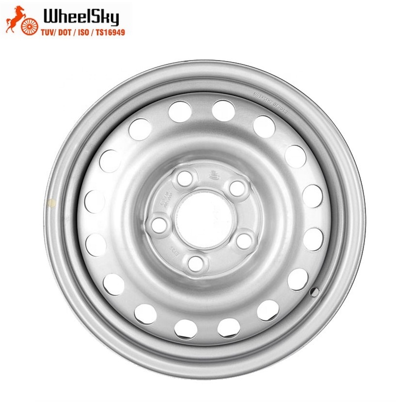 Wheelsky ET1455501-R12-S 14 inch 14X5.5 5X112 900kg silver painting steel car trailer wheel rims