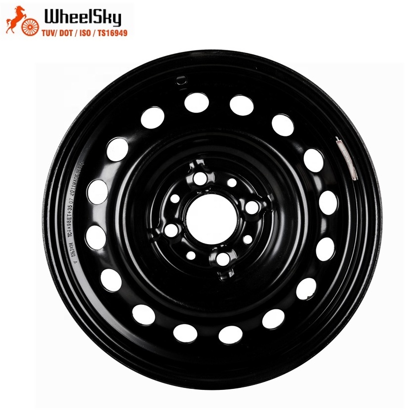 Wheelsky 454102 14x5.5 4x98 14 Inch Black Steel Car Wheel Rims