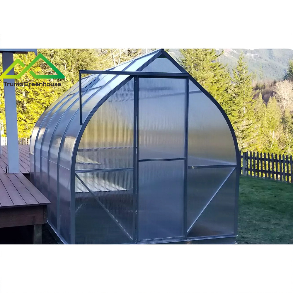 small prefab garden greenhouse outdoor backyard use green house polycarbonate cover rockwool growing