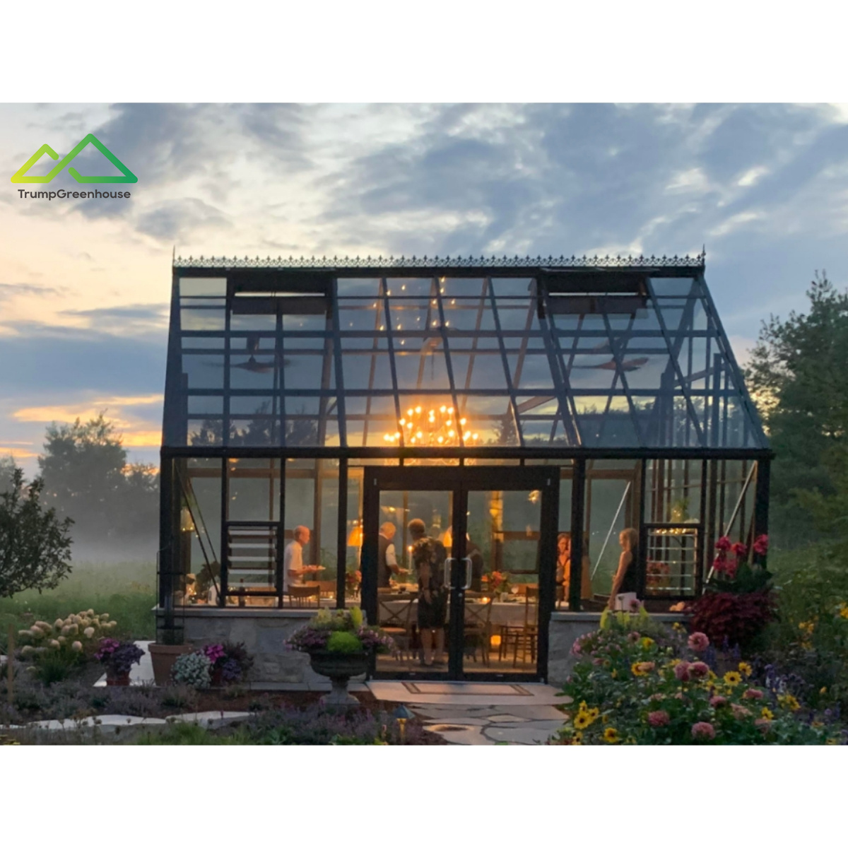 small garden greenhouse Frame aluminum Customized Sunroom prefab greenhouse garden for sale