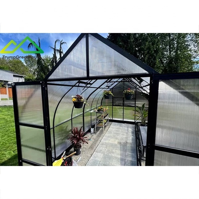 outdoor backyard use hot dip galvanized steel garden greenhouse winter garden greenhouse easy to build