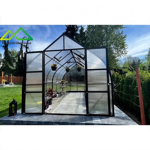 outdoor backyard use hot dip galvanized steel garden greenhouse winter garden greenhouse easy to build