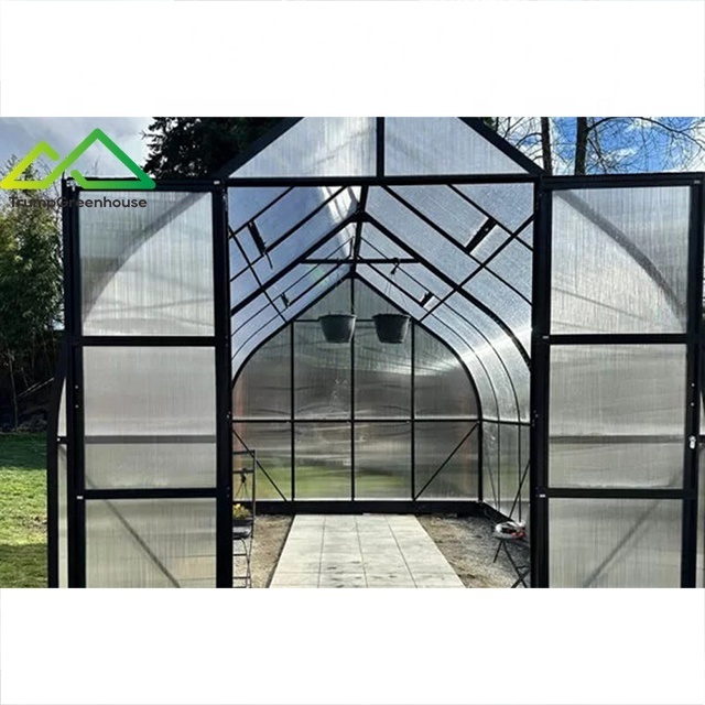 outdoor backyard use hot dip galvanized steel garden greenhouse winter garden greenhouse easy to build