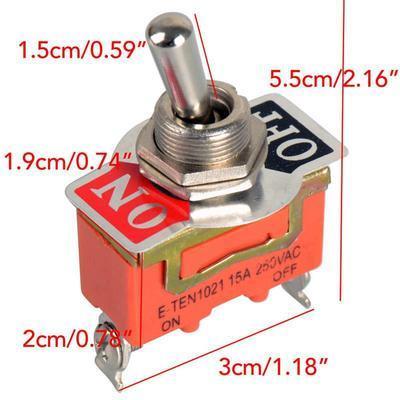 5Pc/SET Waterproof Toggle Flick Switch 12V ON/OFF Car Dash Light Metal 12 V SPST with Waterproof Boot spst Rocker Switch