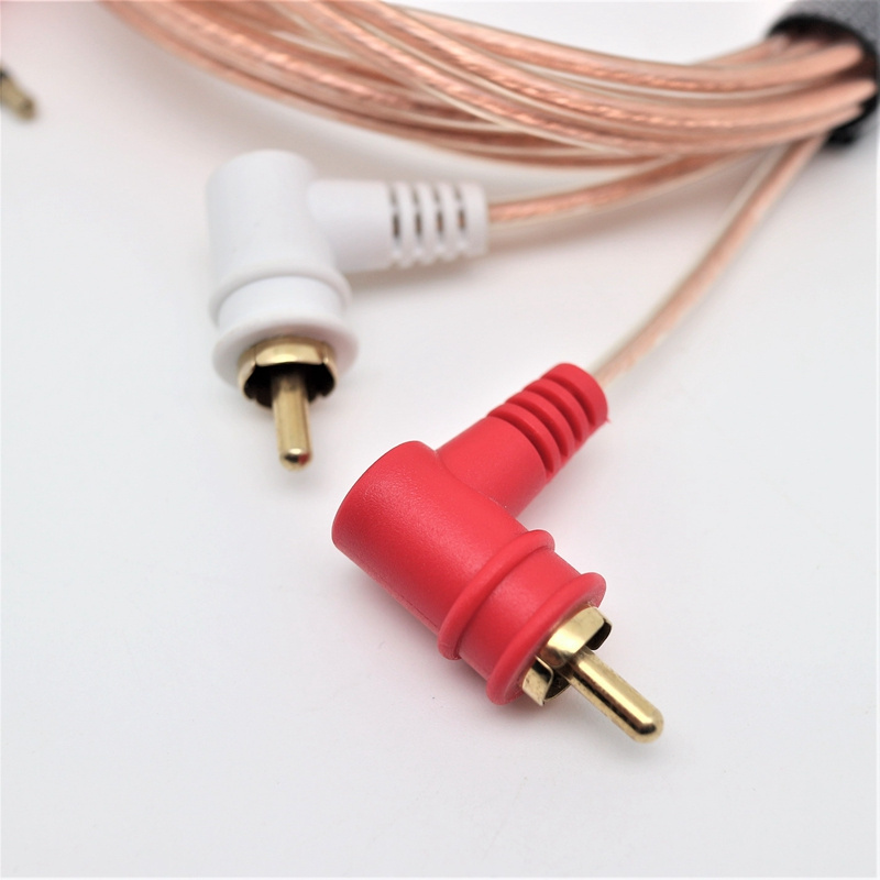 Right Angle 90 degree RCA to 3.5mm AUX Cable to 2RCA angled 2-Male Headphone Jack Adapter Splitter Premium Stereo Audio cable