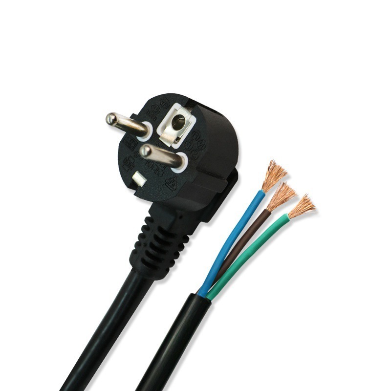 EU power cable Eu standard 3G0.75mm pure copper VDE power cord,EU plug 1.8m European gauge connection line