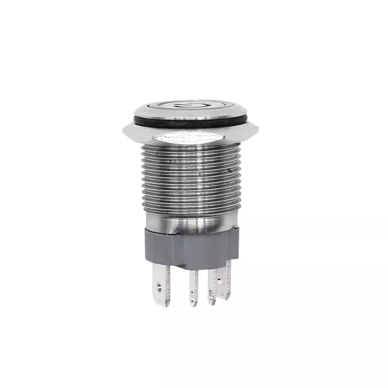 Customized 12mm 16mm 19mm 22mm 25mm 30mm Round Waterproof Ip67 Metal Push Button Momentary Latching Switch