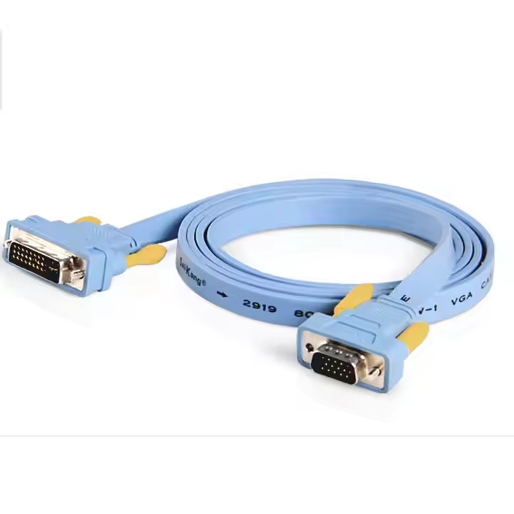 24K gold plated connector Video cable DVI 24+1 Female to VGA adapter video line core 3D 4K 1080P computer TV dvi cable