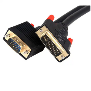 24K gold plated connector Video cable DVI 24+1 Female to VGA adapter video line core 3D 4K 1080P computer TV dvi cable