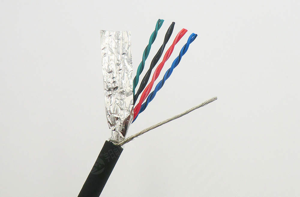 RVVSP 4P*22AWG imported servo encoder cable PVC sheathed twisted pair shielded servo cable