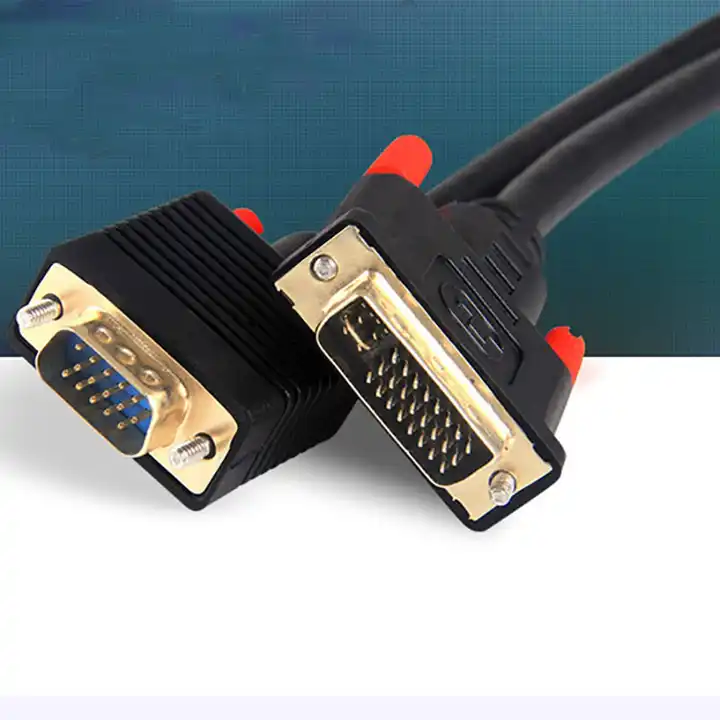 24K gold plated connector Video cable DVI 24+1 Female to VGA adapter video line core 3D 4K 1080P computer TV dvi cable