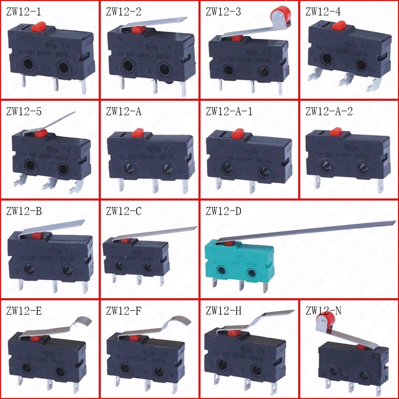 10PCS Hot sale Mini Micro Switch 3Pin With Roller Limit Switch-L 3Pin PCB Mount Hinge lever Subminiature Basic Limit Switch