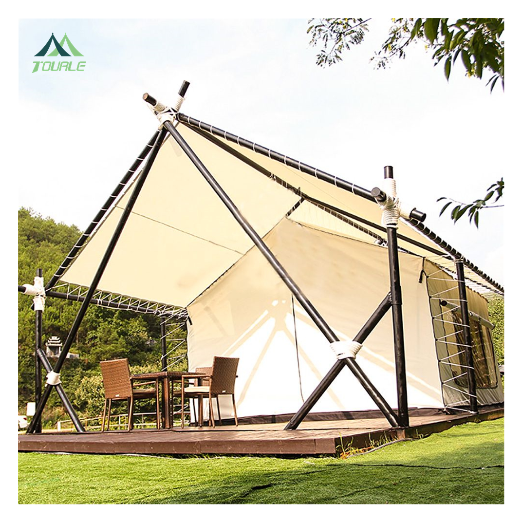 5x7m Outdoor Hotel Waterproof  Glamping Luxury Safari Tent For Resort