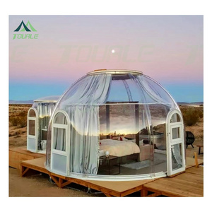 polycarbonate clear dome tent PC geodesic dome glamping bubble tent house for city hotel and resort