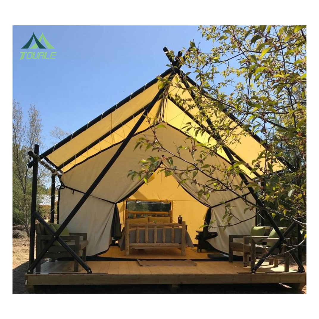 5x7m Outdoor Hotel Waterproof  Glamping Luxury Safari Tent For Resort