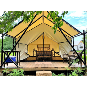 5x7m Outdoor Hotel Waterproof  Glamping Luxury Safari Tent For Resort