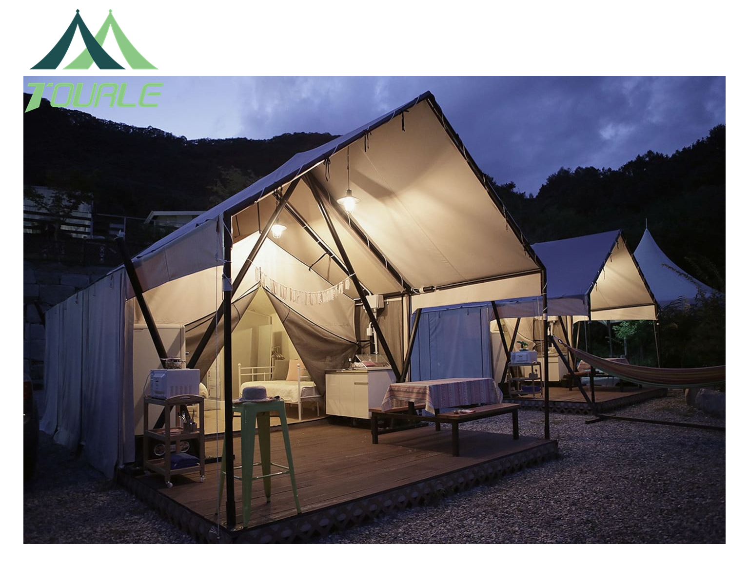 Hot sale steel tube structure canvas African safari resort tent luxury hotel tent