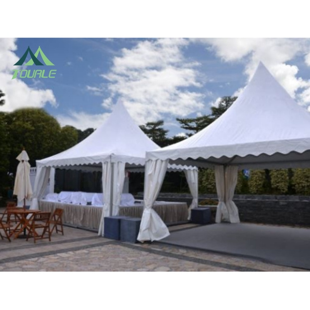 Outdoor Canvas Hexagon gazebo Pagoda Tent with waterproof canopy Luxury marquee party 3X3 4X4 5X5 6X6