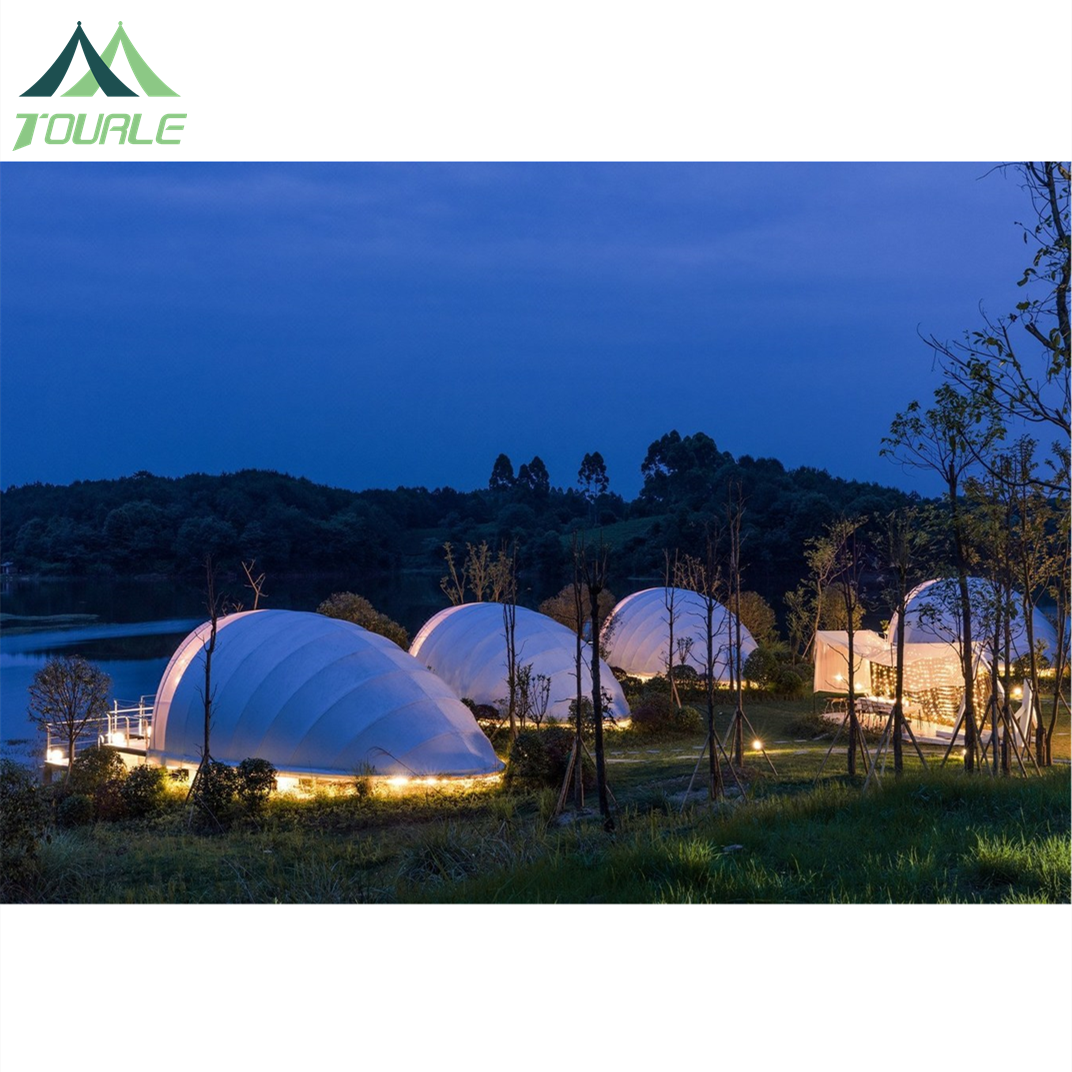 high-end light luxury outdoor luxury shell glamping tent hotel camping safari resort room accommodation tent