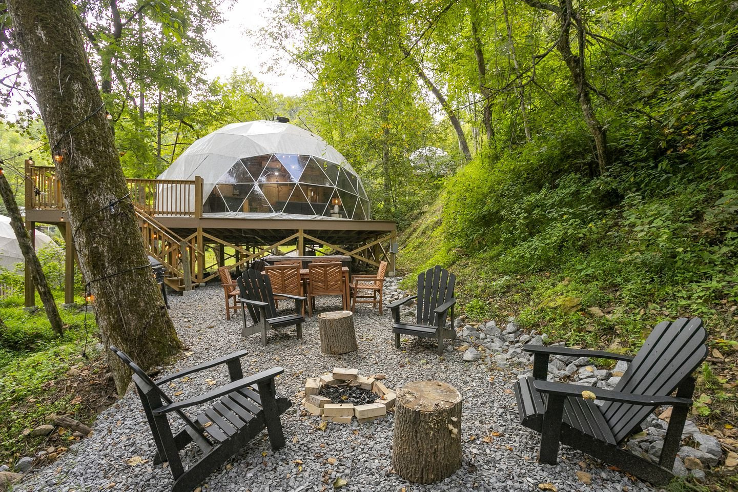 6m 7m 8m Diameter Outdoor Resort Hotel House Glamping Hotel Geodesic Luxury Igloo Dome Tent Kit With Bathroom