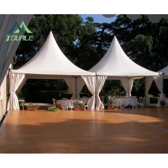 Outdoor Canvas Hexagon gazebo Pagoda Tent with waterproof canopy Luxury marquee party 3X3 4X4 5X5 6X6