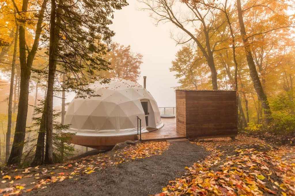 Winter outdoor dome house waterproof PVC cover geodesic glamping dome tent igloo tent