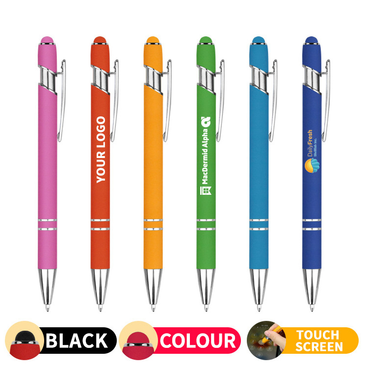 Hot selling metal ballpoint pen stylus pen aluminium promotional advertising ball pen