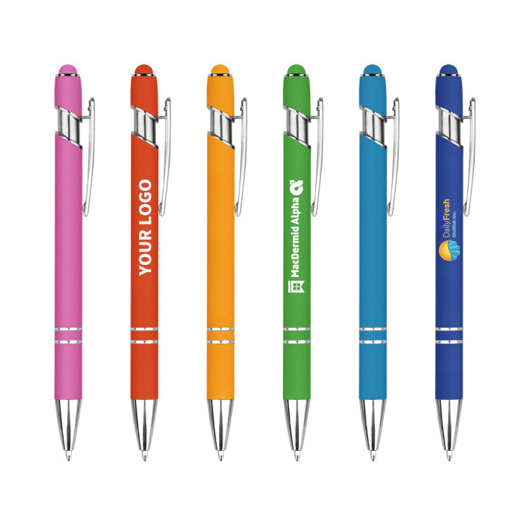 Hot selling metal ballpoint pen stylus pen aluminium promotional advertising ball pen