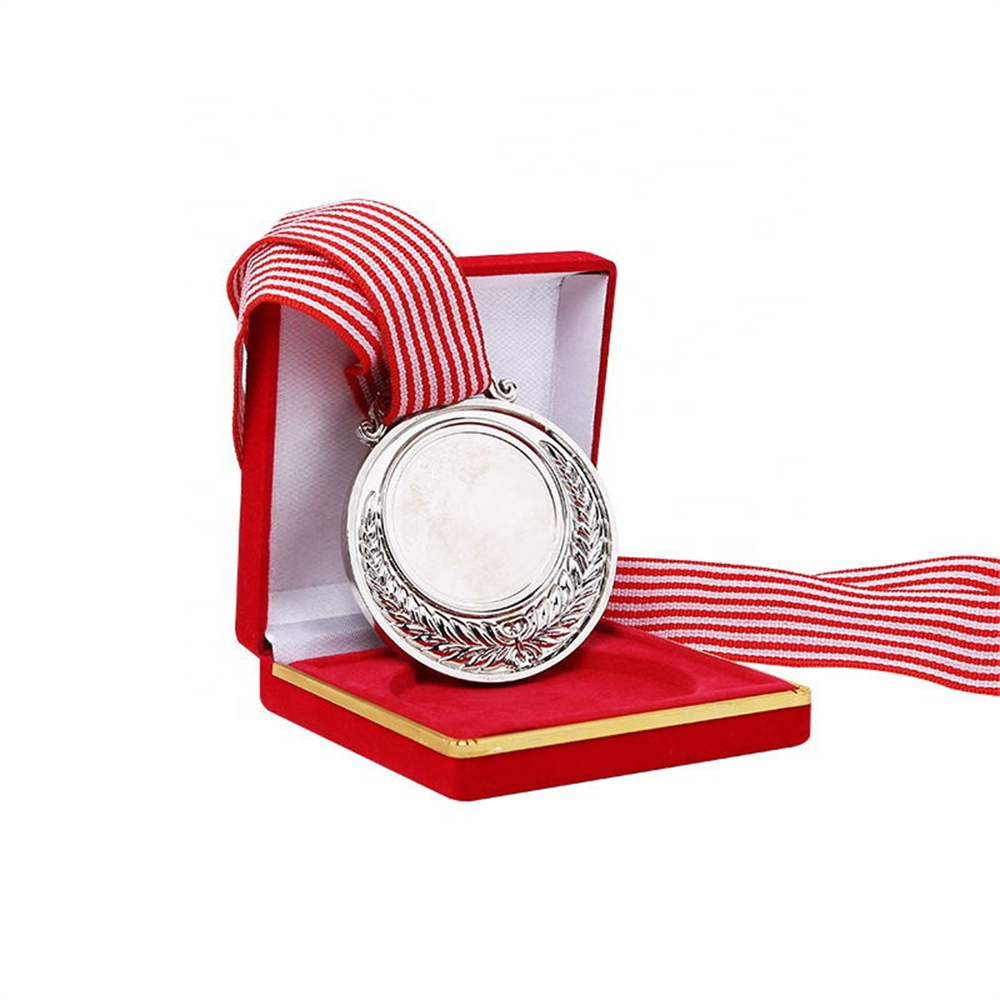 Customized With Ribbon Box Logo Gold Silver Copper Medals Metal Blank Sports Custom Medal