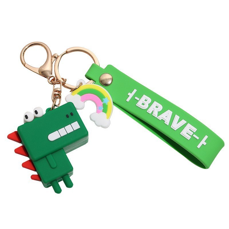 Factory Customized 3D Logo Soft Rubber PVC Silicone Promotional Anime Film Character 3d Cartoon Keychain