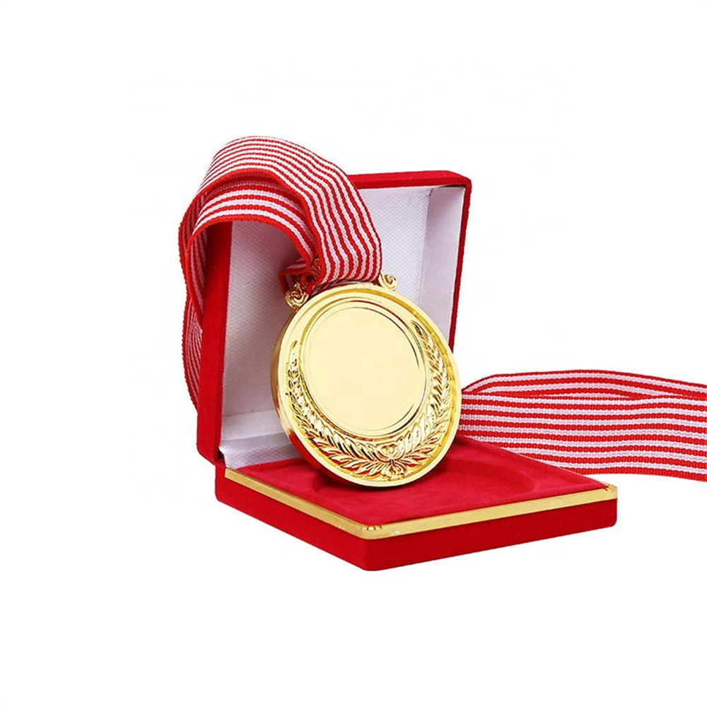 Customized With Ribbon Box Logo Gold Silver Copper Medals Metal Blank Sports Custom Medal