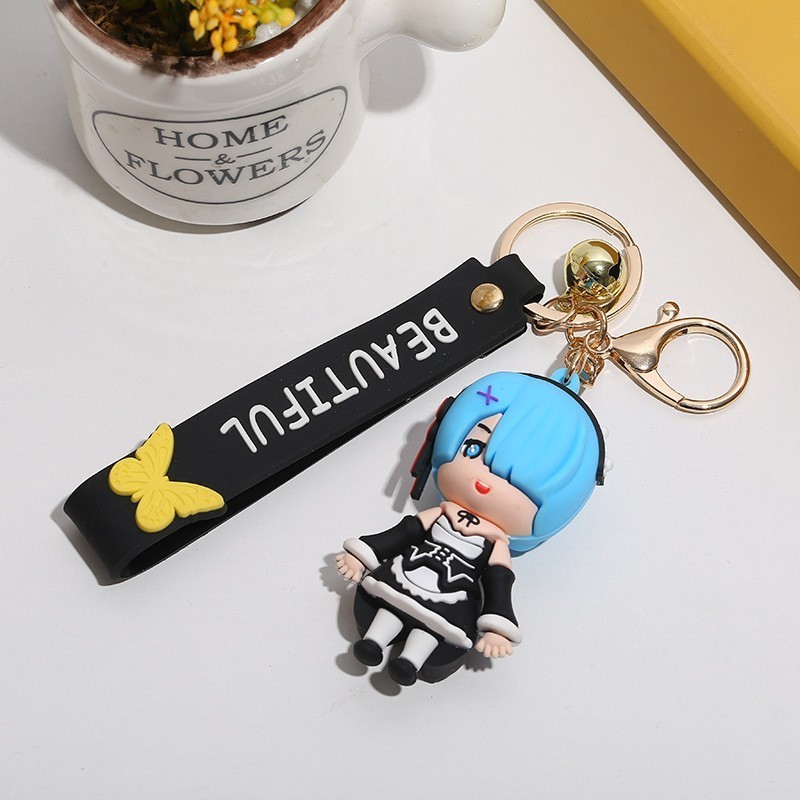 Factory Customized 3D Logo Soft Rubber PVC Silicone Promotional Anime Film Character 3d Cartoon Keychain