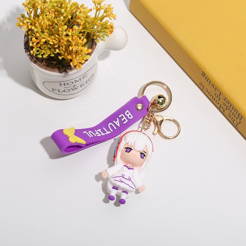 Factory Customized 3D Logo Soft Rubber PVC Silicone Promotional Anime Film Character 3d Cartoon Keychain