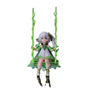 Genshin Impact Nahida Sitting on a swing Q version  Anime Action Figures model Toy23CM