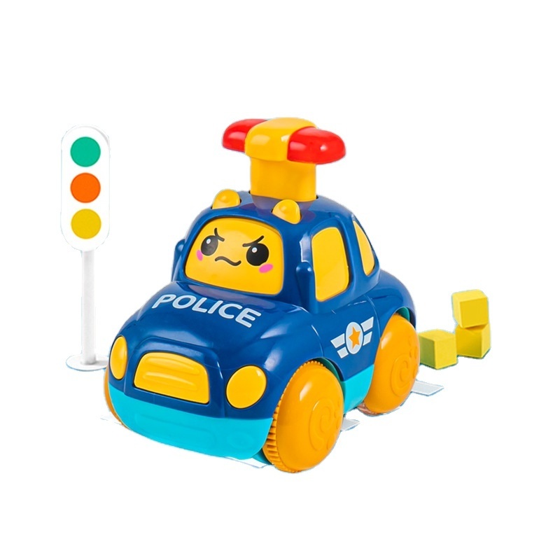 Press type police car small car children's cartoon ambulance boy fire truck floor stand toy car wholesale ambulance toys