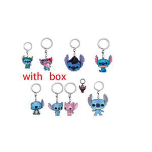 POP Keychain Stitch Vinyl Action Figure Collection Model Toys for Children gift wholesale mix doll keyring