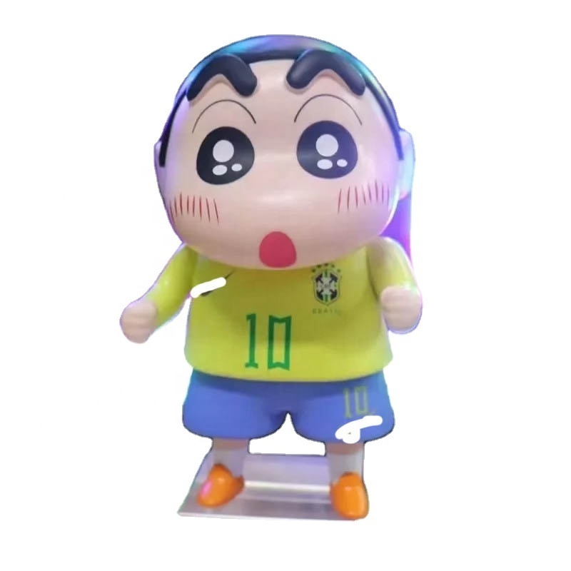 Crayon Shin-chan Cos Neymar Cristiano Ronaldo Lionel Messi football Stand Ver. Anime Action Figure Toys 13CM