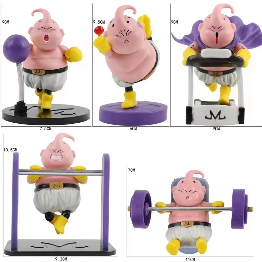 10cm Dragon-Balls Z Fitness BUU Action Figure Toys Collection PVC Model Vinyl Figurine Doll