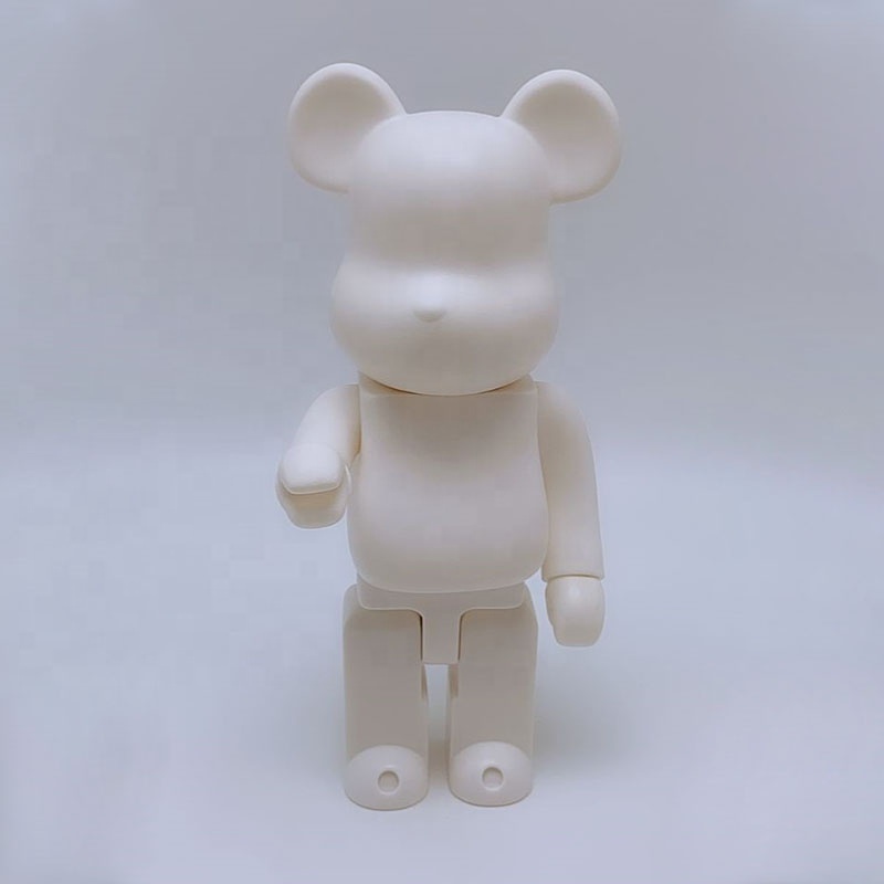 3 Styles Bearbrick Violent bear Building Blocks Bear Action Figure Toys White Black Golden Mold DIY Material Coloring Model Doll