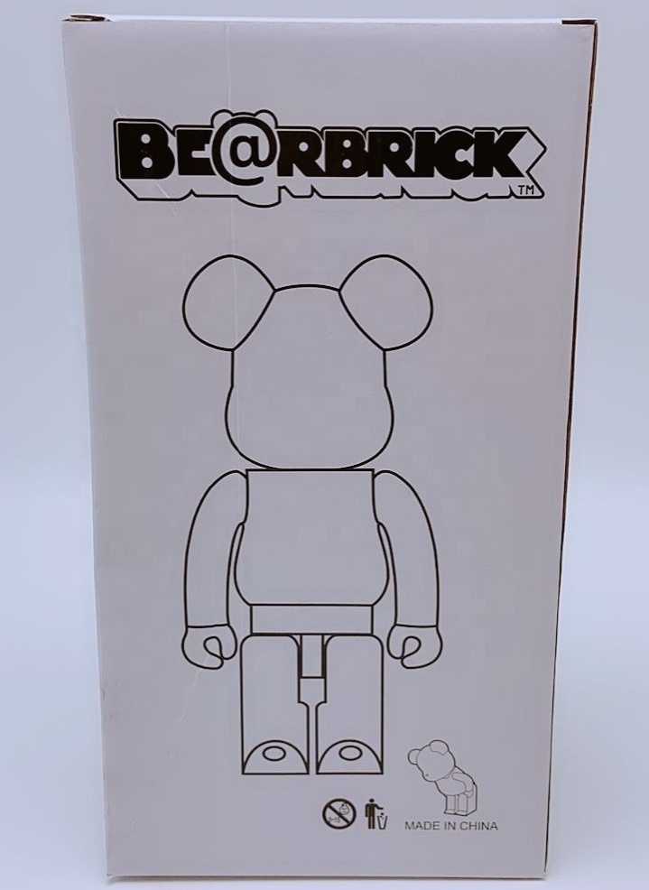 3 Styles Bearbrick Violent bear Building Blocks Bear Action Figure Toys White Black Golden Mold DIY Material Coloring Model Doll