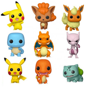 Anime Pokemones Pika-chu Bulbasaur Charmander Squirtle VULPIX MEWTWO FLAREON Vinyl Action Figure Model Toys PVC Doll